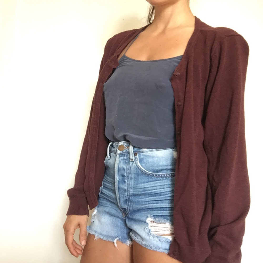 H&M aubergine cardigan
